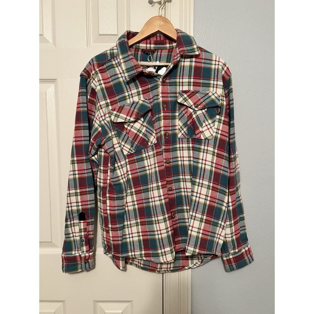 Fayettechill Men's Gibson Flannel L Large NWT Red, Blue